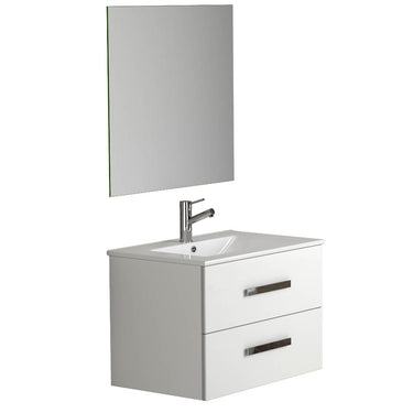 Eviva Astoria 32″ White Modern Bathroom Vanity with White Integrated Porcelain Sink Vanity Eviva